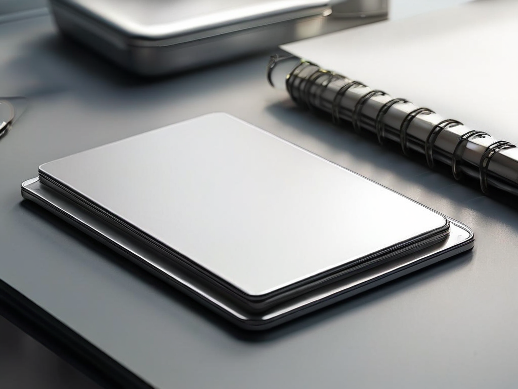 Blank divider cards in a compact storage tray on a brushed metal surface, representing organized record keeping and duplicate...